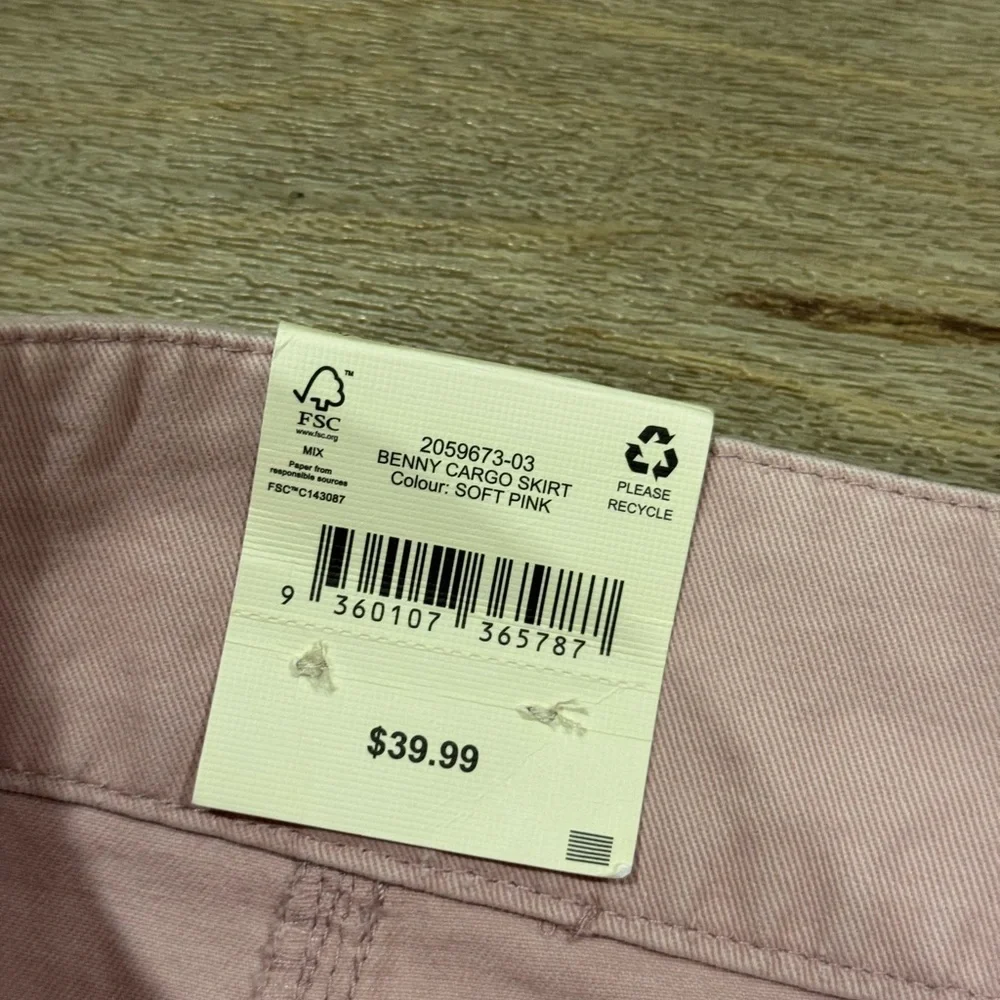 NWT Cotton On Benny Cargo Skirt Pink Size 10 - Picture 4 of 6